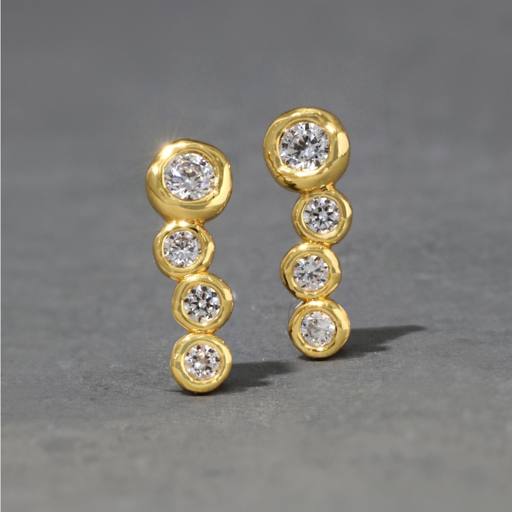 ALEXIS BITTAR • Petit Asterales Gold Bar Earrings